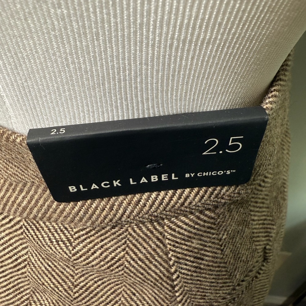 Chicos Black Label Tweed Wide Leg Trousers Size 14 NWT - Picture 4 of 4